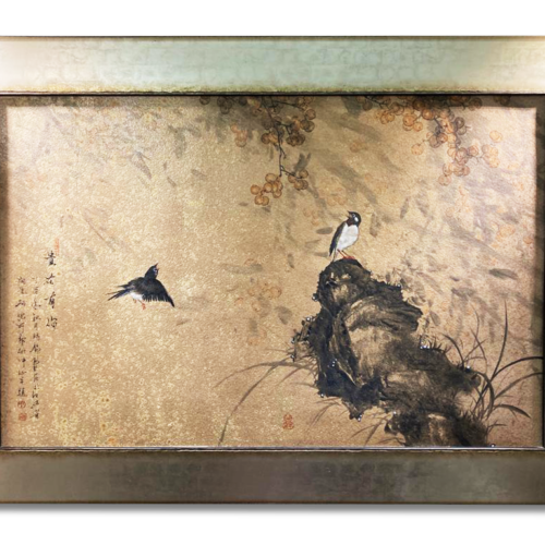 瓷板畫(貴在有你) Porcelain painting