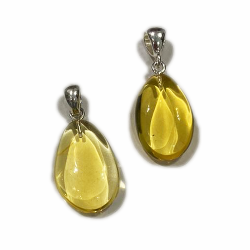 金珀純銀吊墜 Amber pendant