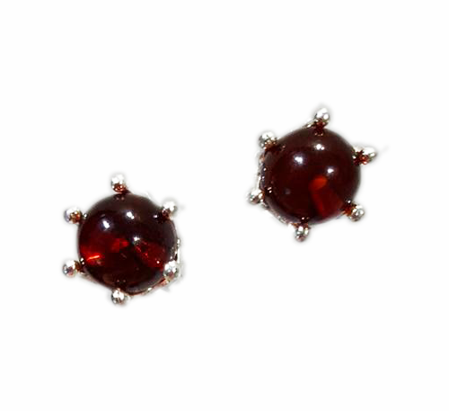 血珀純銀耳環 Amber earrings