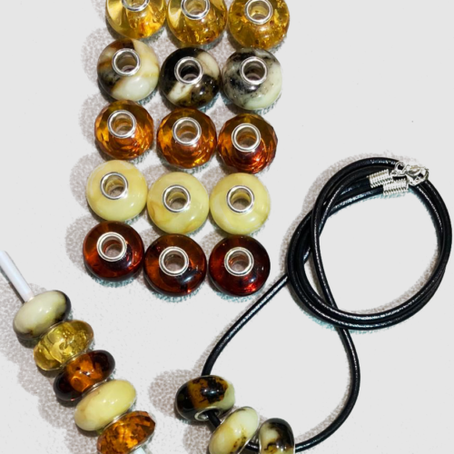 天然琥珀蜜蠟算盤珠